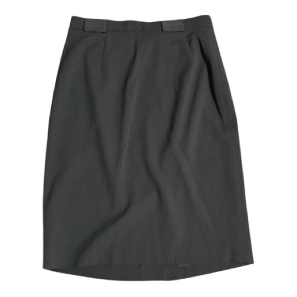 Yarell Gray Wool-Blend Pencil Skirt